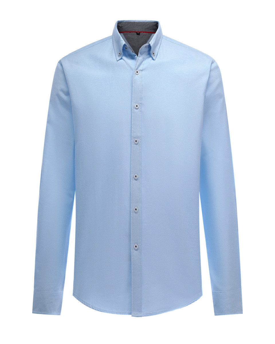 Allthemen Businesshemd mit Button-Down-Kragen Langarmhemd Slim Fit Hochzeit günstig online kaufen