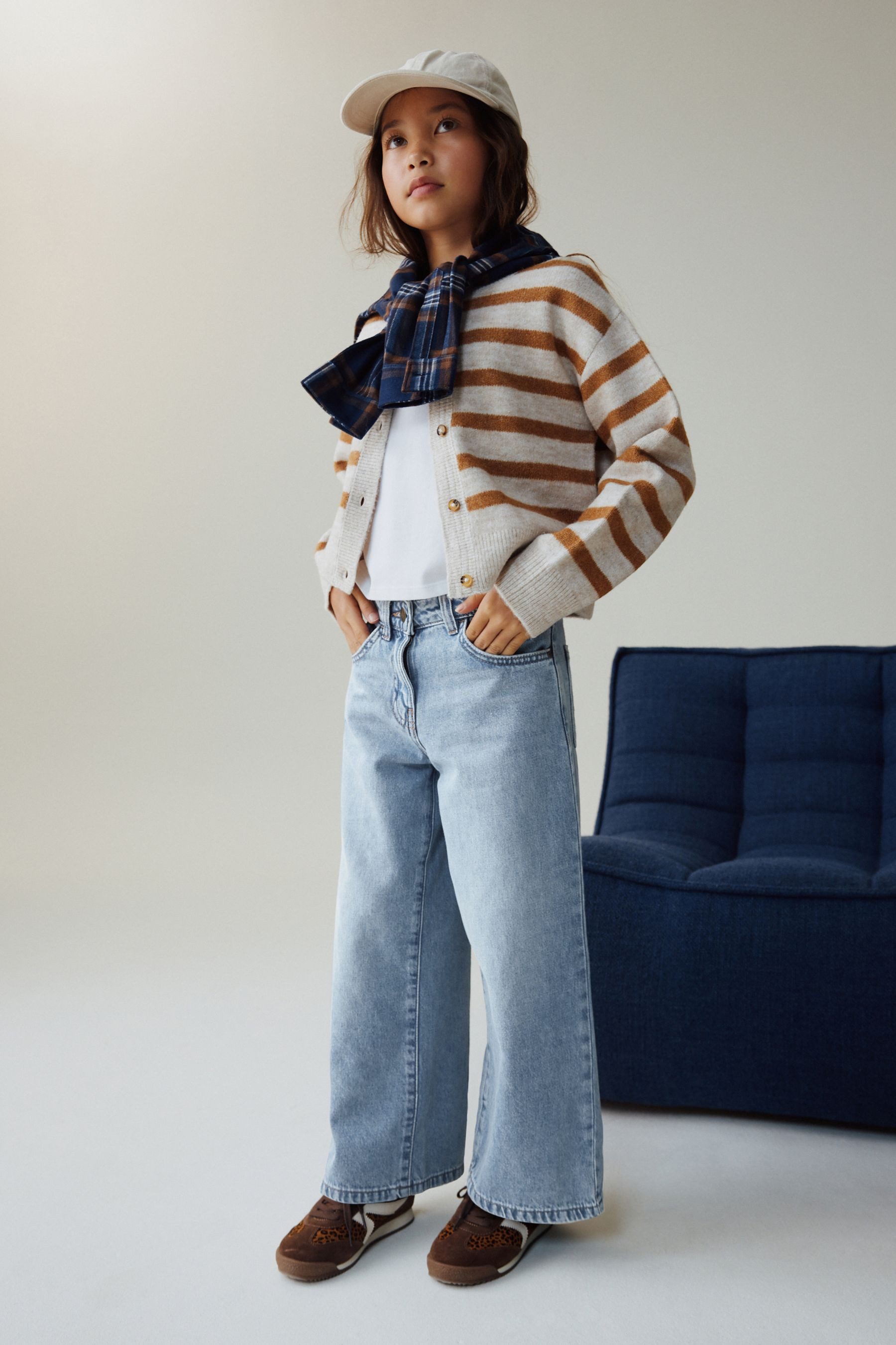 Next Weite Jeans Weite Jeans aus 100 % Baumwolle (1-tlg)