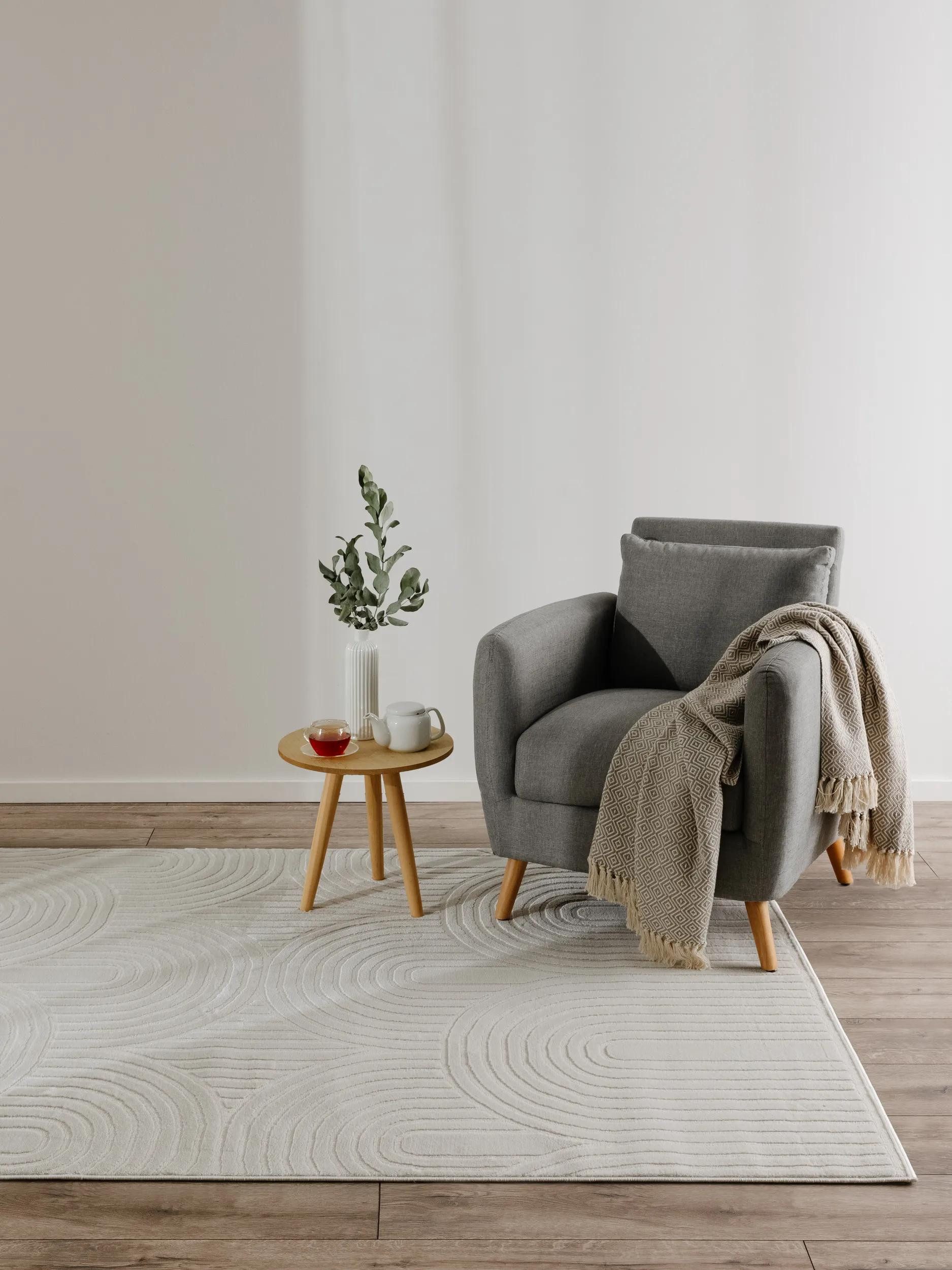 benuta Teppich Claire, rechteckig, Höhe: 6 mm, Teppich Wohnzimmer, Esszimmer, Schlafzimmer, Flur, Boho, Pflegeleicht