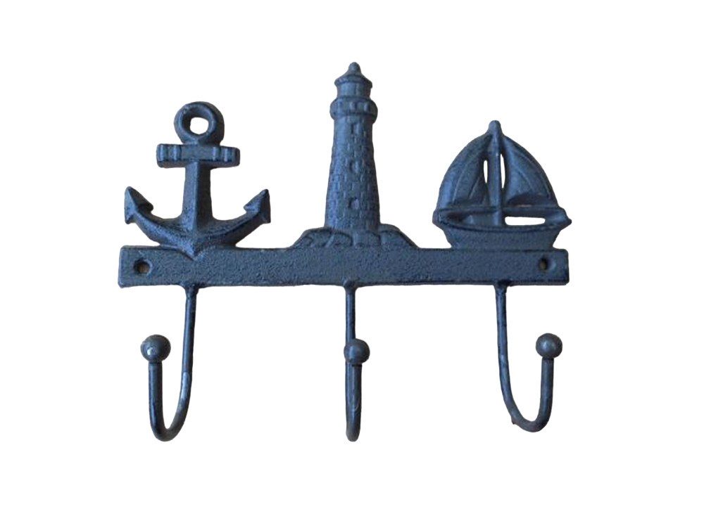 Deko-Impression Wandhaken Hakenleiste Wandgarderobe Maritim 3er günstig online kaufen
