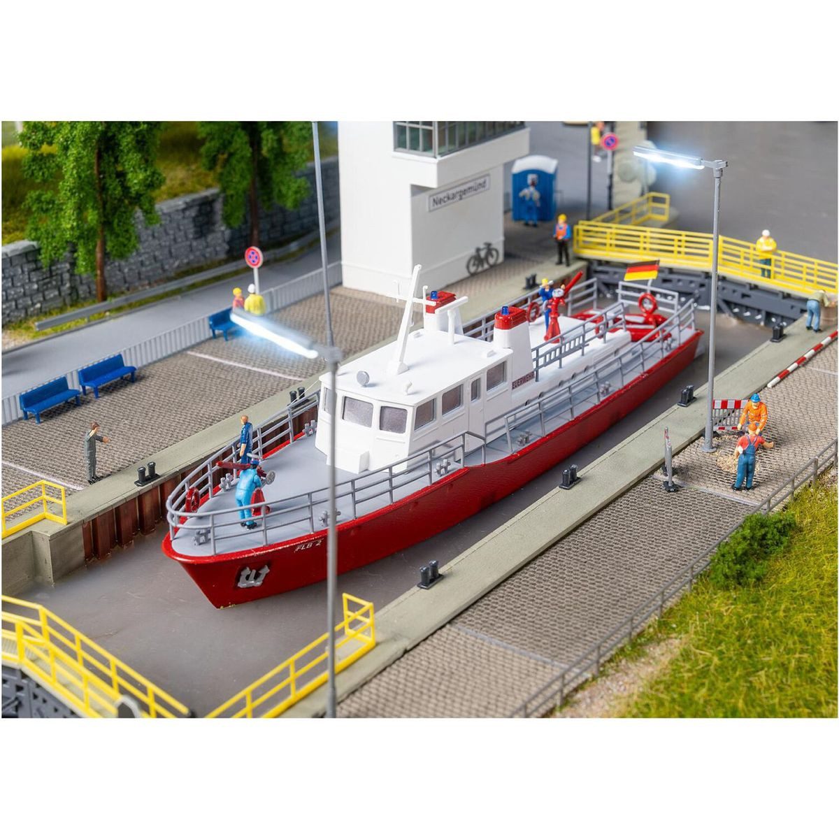 Faller Modellbausatz Faller 131016 Feuerlöschboot Feuerwehr