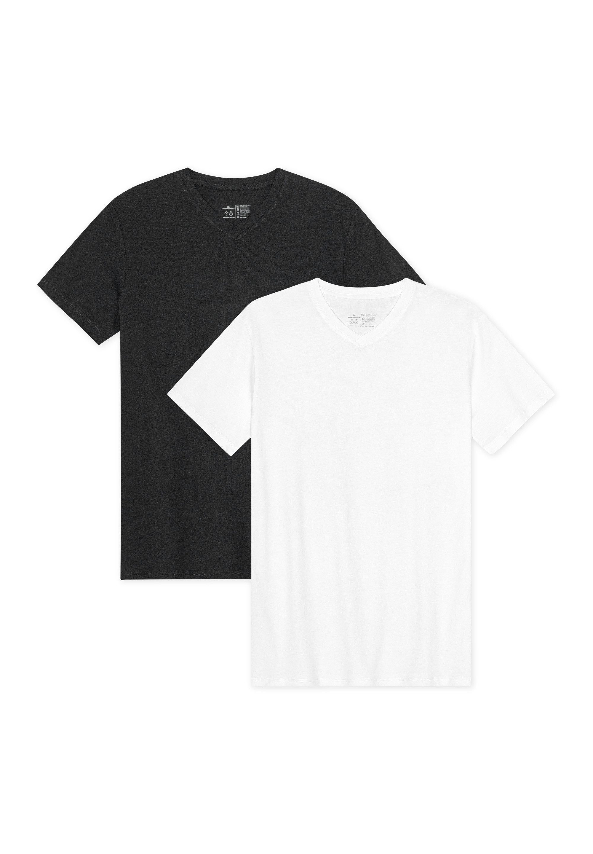 DANISH ENDURANCE T-Shirt Ease V-Neck Herren (2er-Pack) aus Modal & Baumwolle, leicht & atmungsaktiv