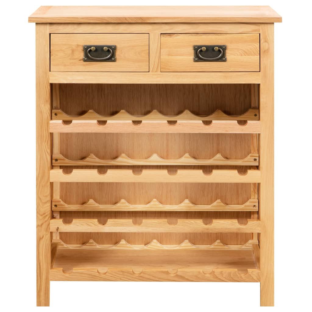 vidaXL Weinregal, Weinschrank 72x32x90 cm Massivholz Eiche