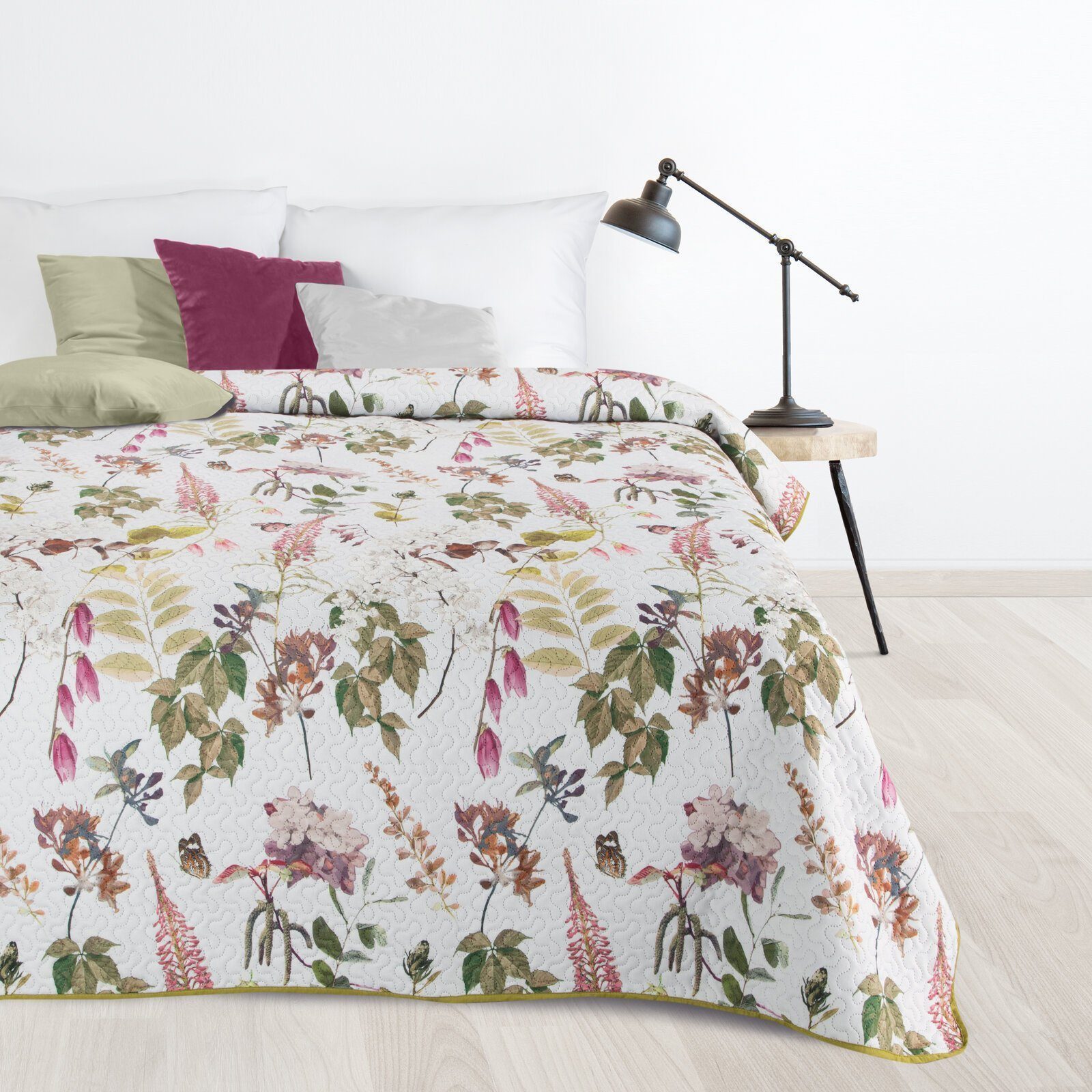 Design91 Tagesdecke Tropical, Palmen Muster Grüne günstig online kaufen