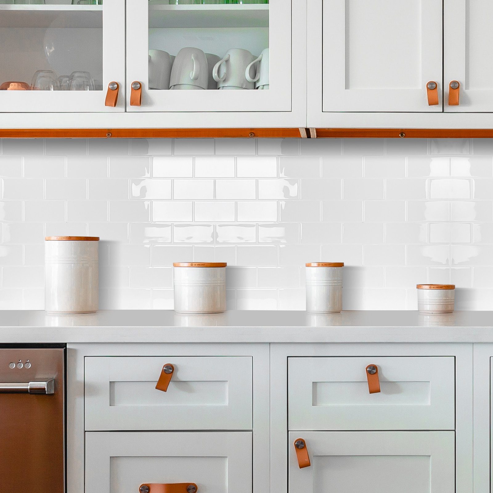 Coonoor Küchenrückwand selbstklebend Spritzschutz Küche 3d Wandpaneele 32 x günstig online kaufen