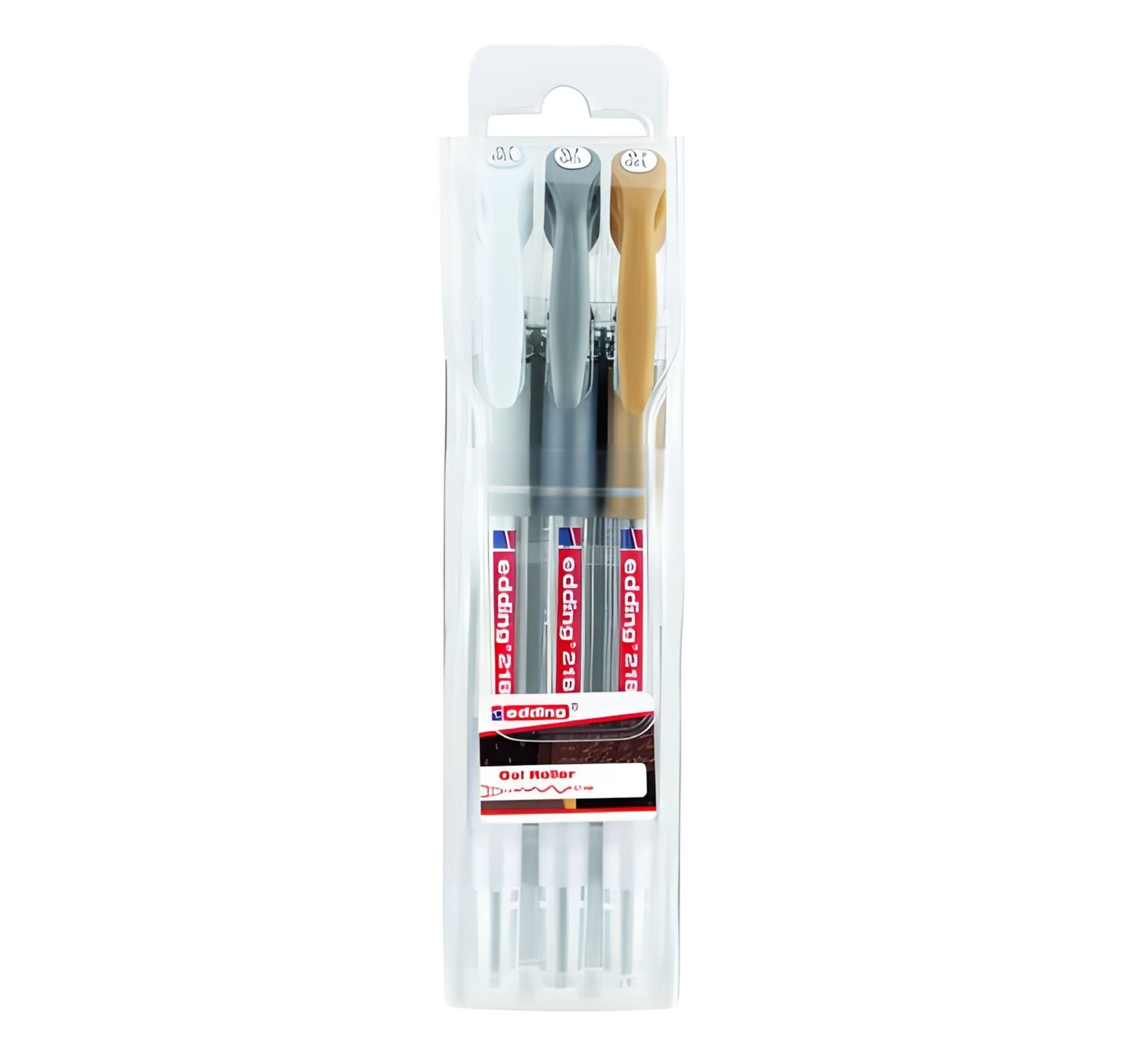 edding Gelschreiber Edding Gelroller 2185 3er-Set metallic-weiß