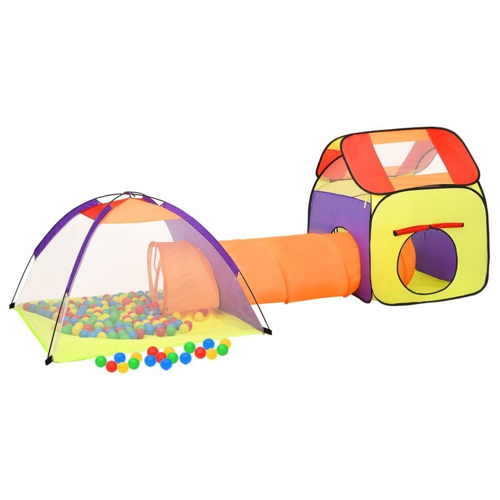 vidaXL Spielzelt Spielzelt für Kinder cm 338x123x111 Bällebad Mehrfarbig Tunnelzelt