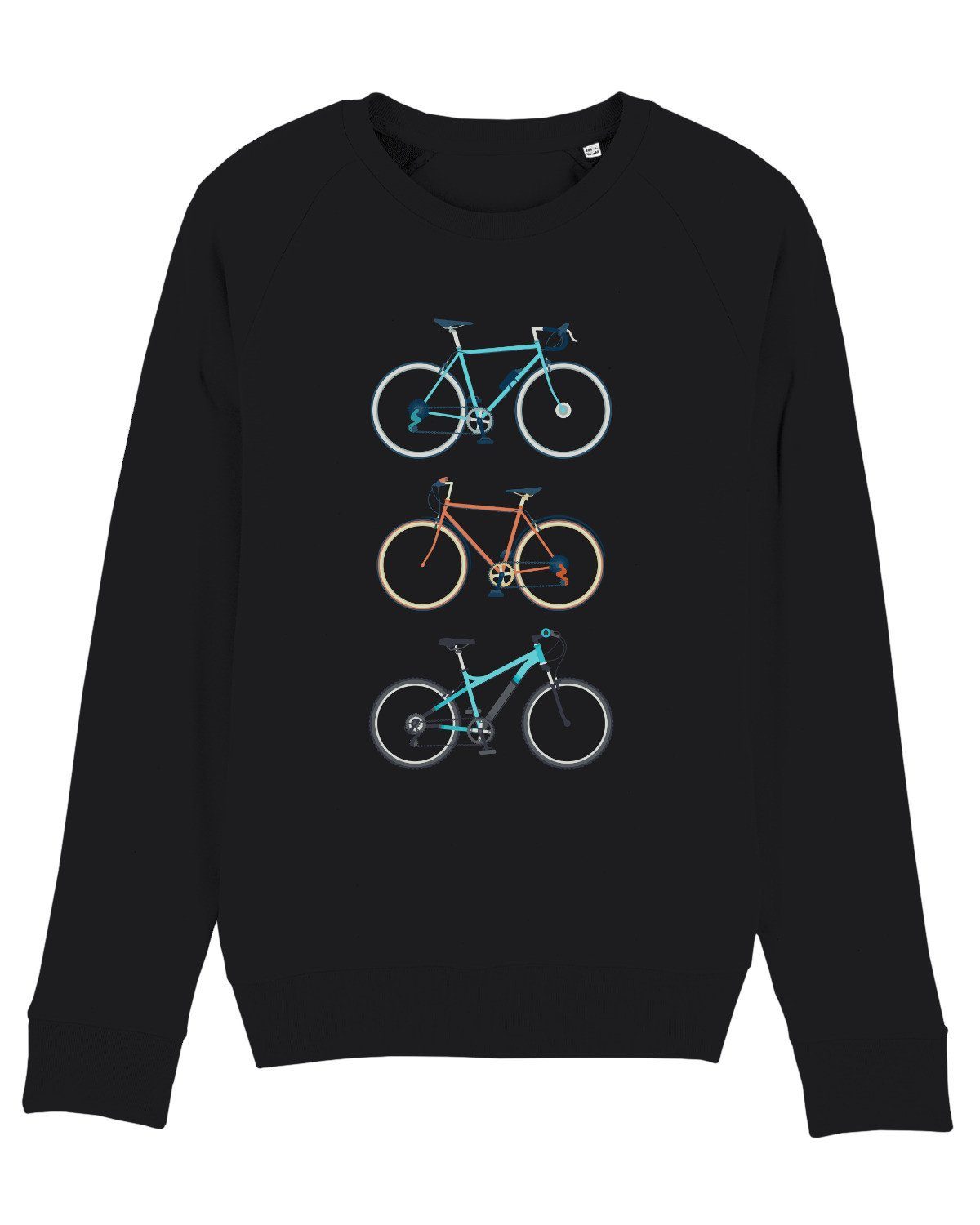 wat? Apparel Sweatshirt 3 Fahrräder (1-tlg) schwarz