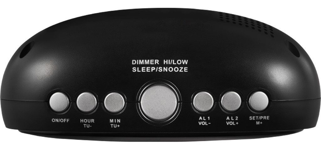 ECG Radiowecker RB 010 Weißes LED-Display mit Reduzierung der Helligkeit