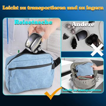 Vivitar Elektrorasierer 6-in-1 Wasserdichter Rasierer für glatte Köpfe, Nass/Trocken, Elektrorasierer - Herren Pflegeset mit LED-Display, Wiederaufladbar, inklusive Reisetasche, Aufsätze: 6, - 7D Rasierapparat, Haartrimmer, Nasenhaartrimmer, Gesichtsreinigungsbürste, Gesichtsmassage, Haarschneider und Haartrimmerkämme (3/6/9/12mm)., Ganz Kopf- und Gesichtspflege für Männer mit Präzision+Komfort, 7D Kopfrasierer für Männer, Weihnachtsgeschenk für glatzköpfige Männer