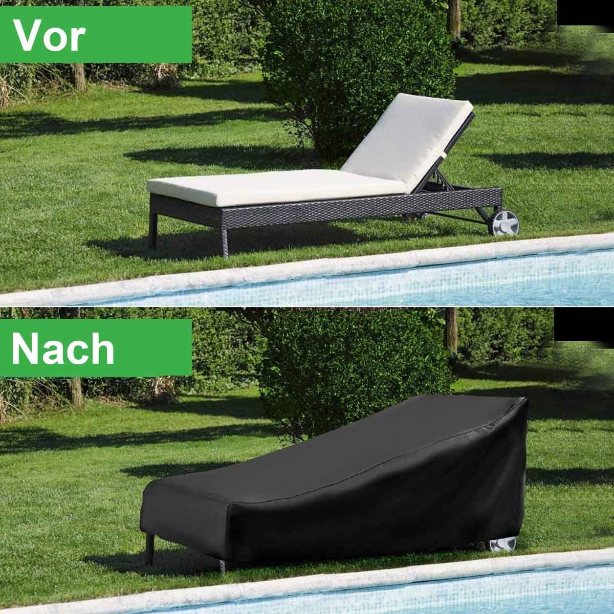 Anti-Hochtemperatur, Garten Sunicol Stuhl Outdoor Gartenmöbel-Schutzhülle Stühle Schwarz Oxford, Abdeckung Höfe für Wasserdicht Abdeckung, Terrasse Strand