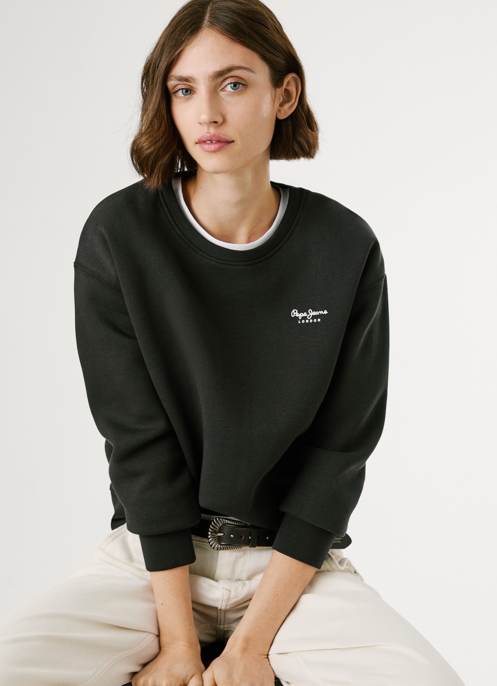 Pepe Jeans Sweatshirt BABI mit Rundhals und Logo