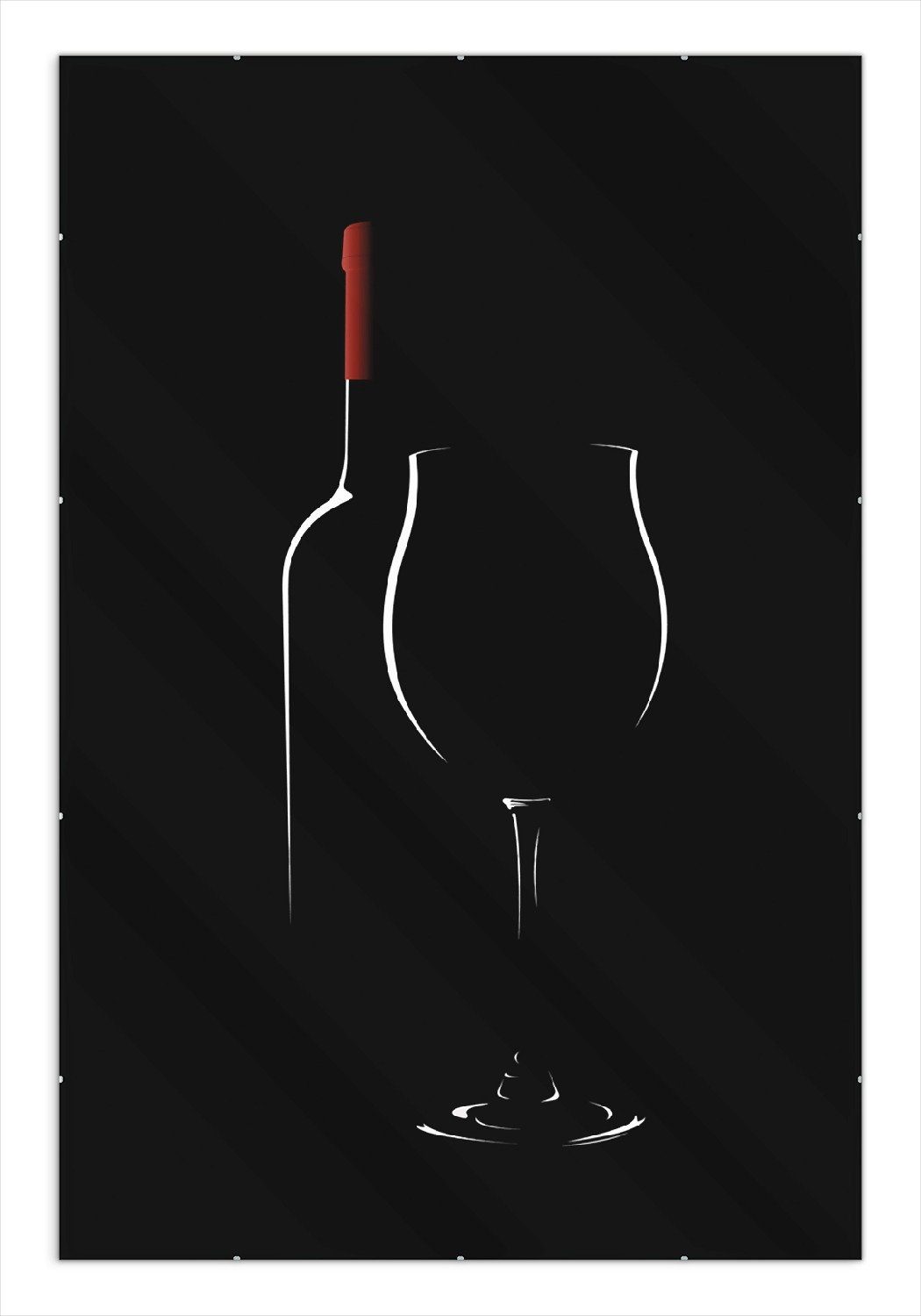 Wallario Poster, Rotwein bei Nacht, in günstig online kaufen