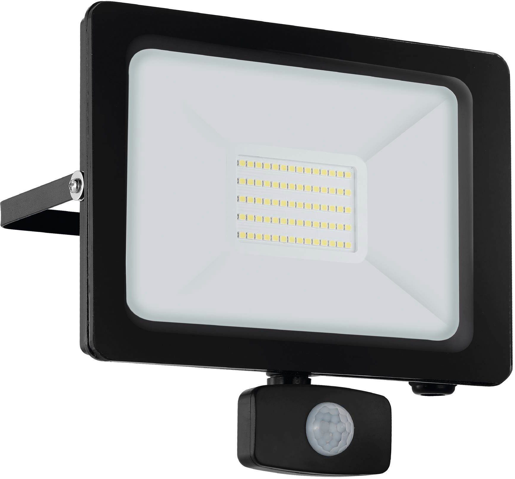 EGLO Wandleuchte FAEDO 3 Wandlampe, Alu und Glas, IP65, Außenlampe, Terasse, Lampe, LED fest integriert, Kaltweiß, Wand-/Deckenleuchte, L29,5 x H26 x AL6 cm, schwarz, 102W inkl.