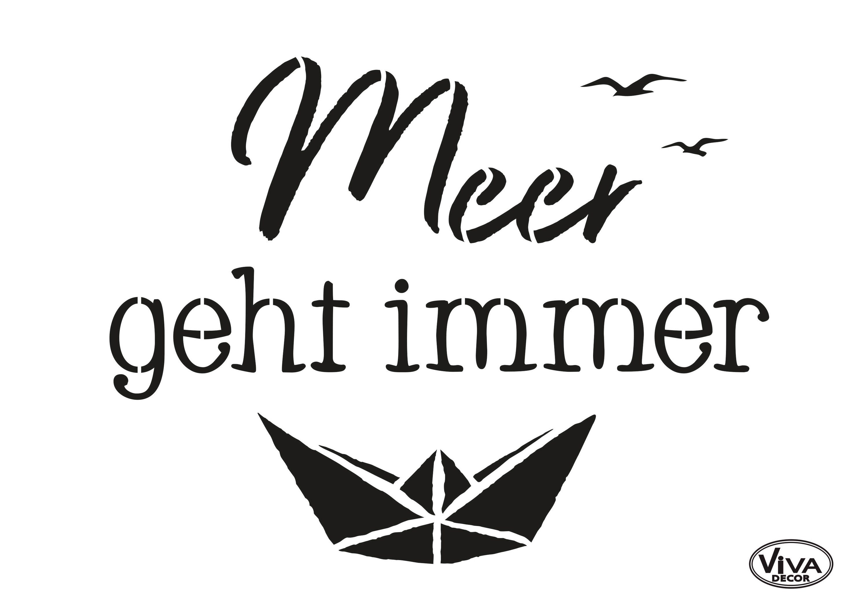 Viva Decor Malschablone Meer geht immer, DIN A4