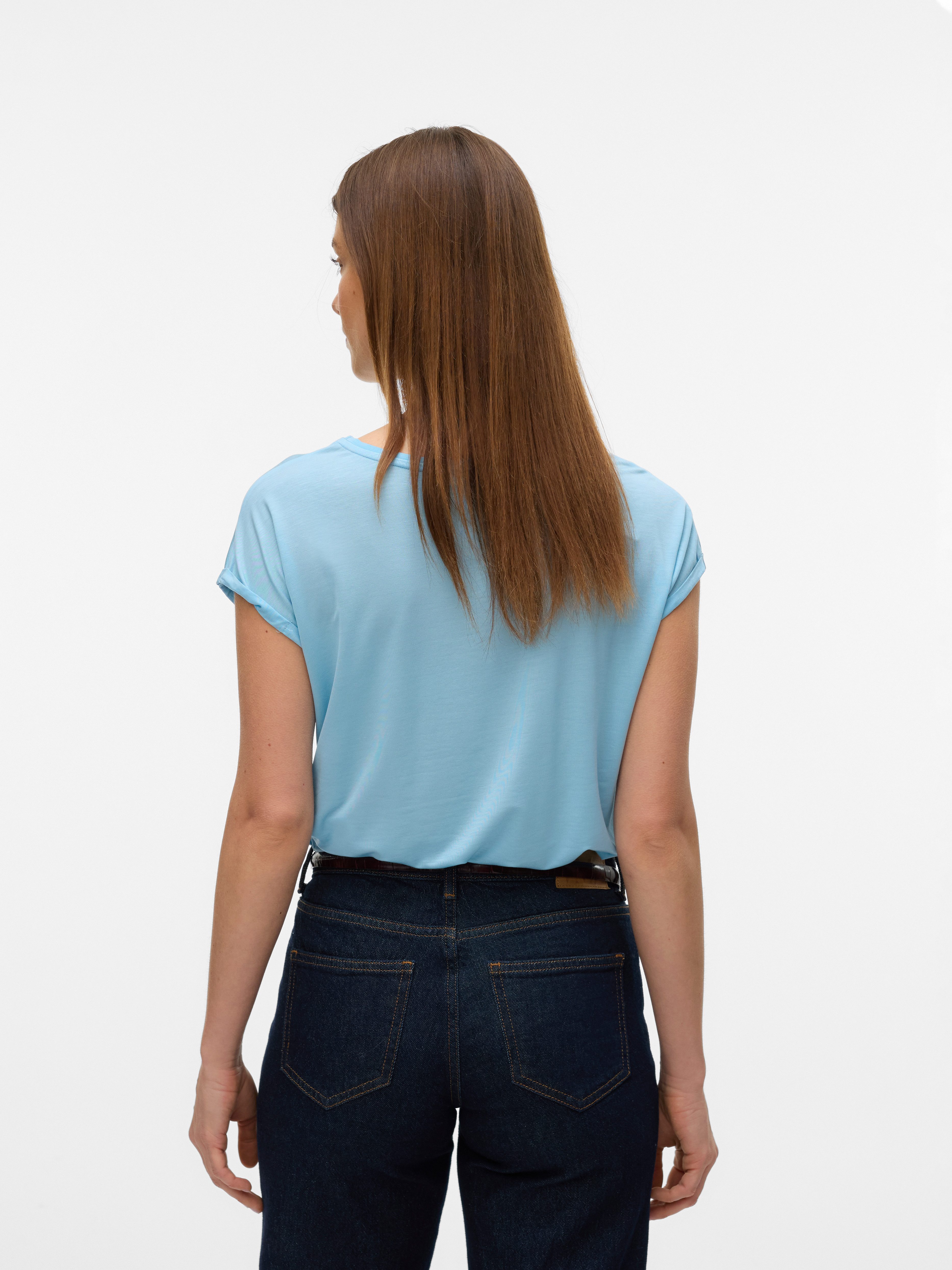 Vero Moda Rundhalsshirt VMAVA PLAIN SS TOP GAJRS NOOS günstig online kaufen