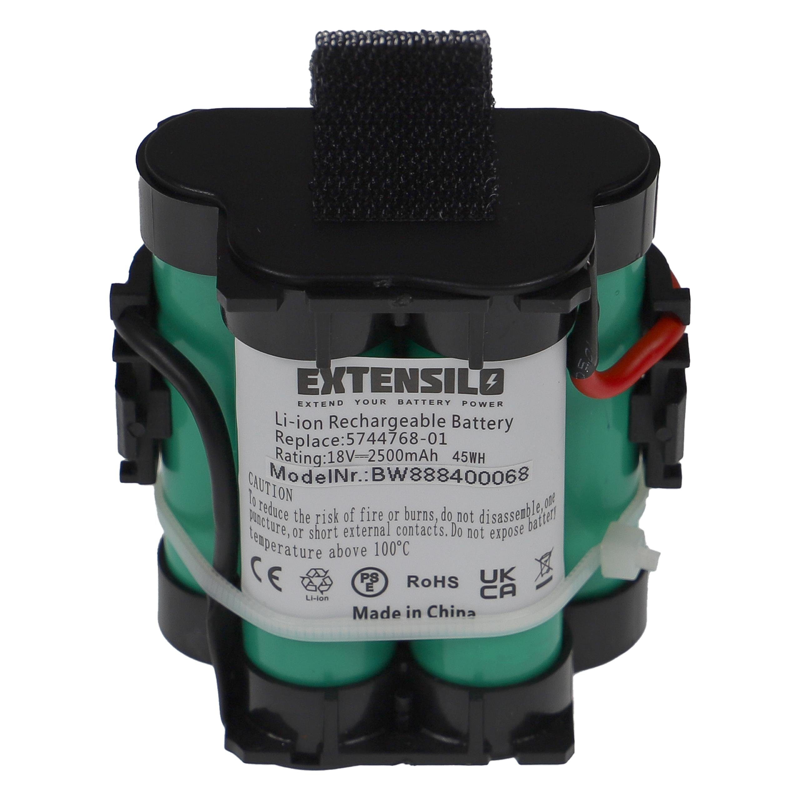 Extensilo kompatibel mit Gardena Robotic R38Li 2013 Akku Li-Ion 2500 mAh (18 V)