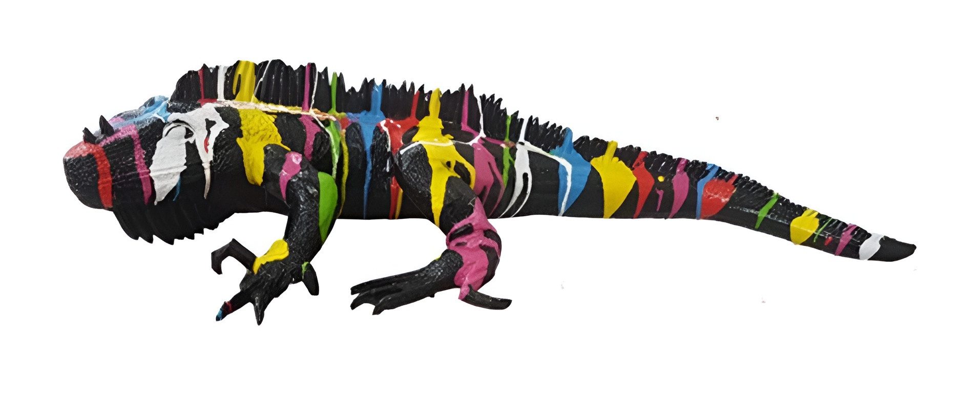 JVmoebel Skulptur Abstrakte Feuerdrache Eidechse Statue aus hochwertigem Material (1 St), Made in Europe