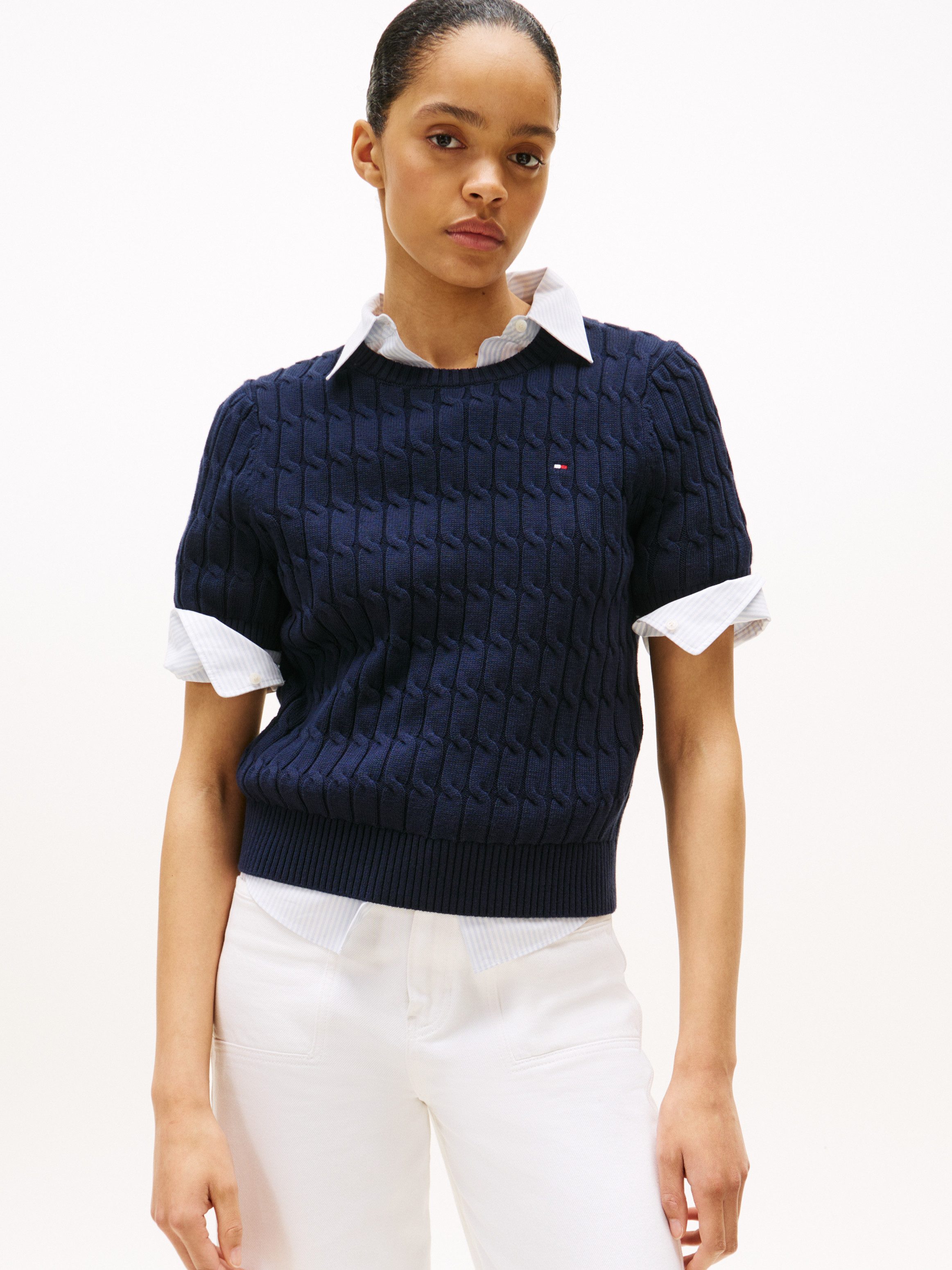 Tommy Hilfiger Strickpullover CO CABLE MID günstig online kaufen