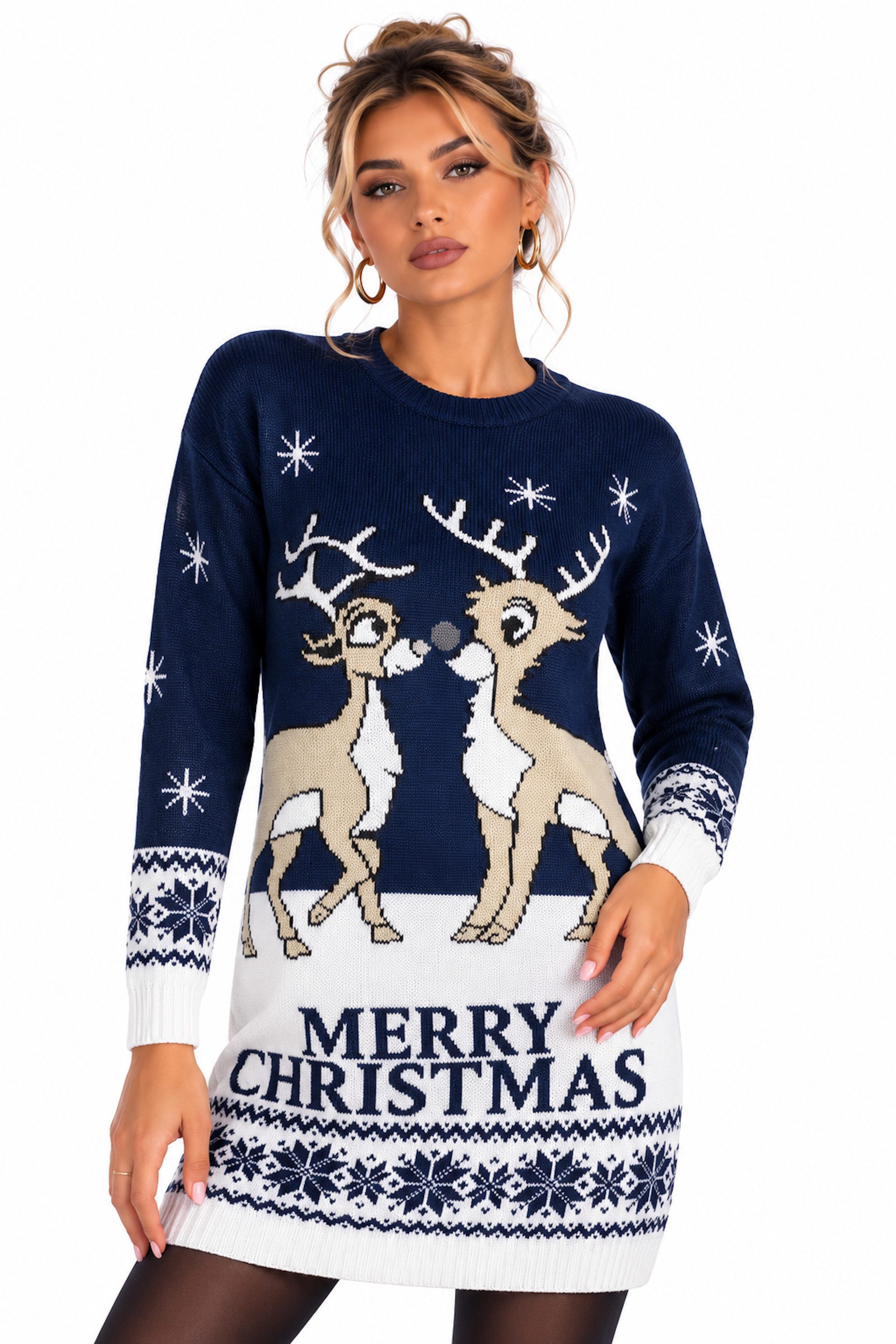 Worldclassca Weihnachtspullover Worldclassca Christmas Pullover Sweater Weihnachtspullover Lang XMAS