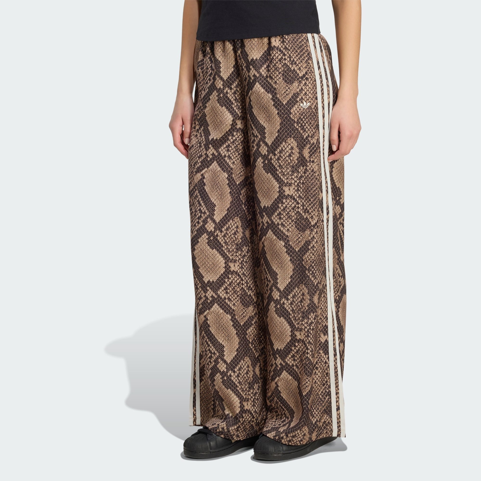 adidas Originals Jogginghose TRAININGSHOSE, SATIN, SCHLANGENPRINT, WEITES BEIN (1-tlg)