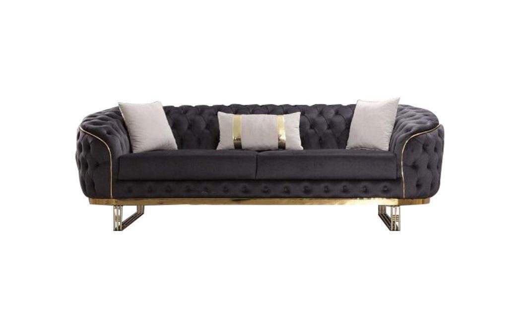 JVmoebel 3-Sitzer Designer Braun, Sofas in Couch 1 Europa Polster Teile, 3 Design Textil Made Sitzer Sofa