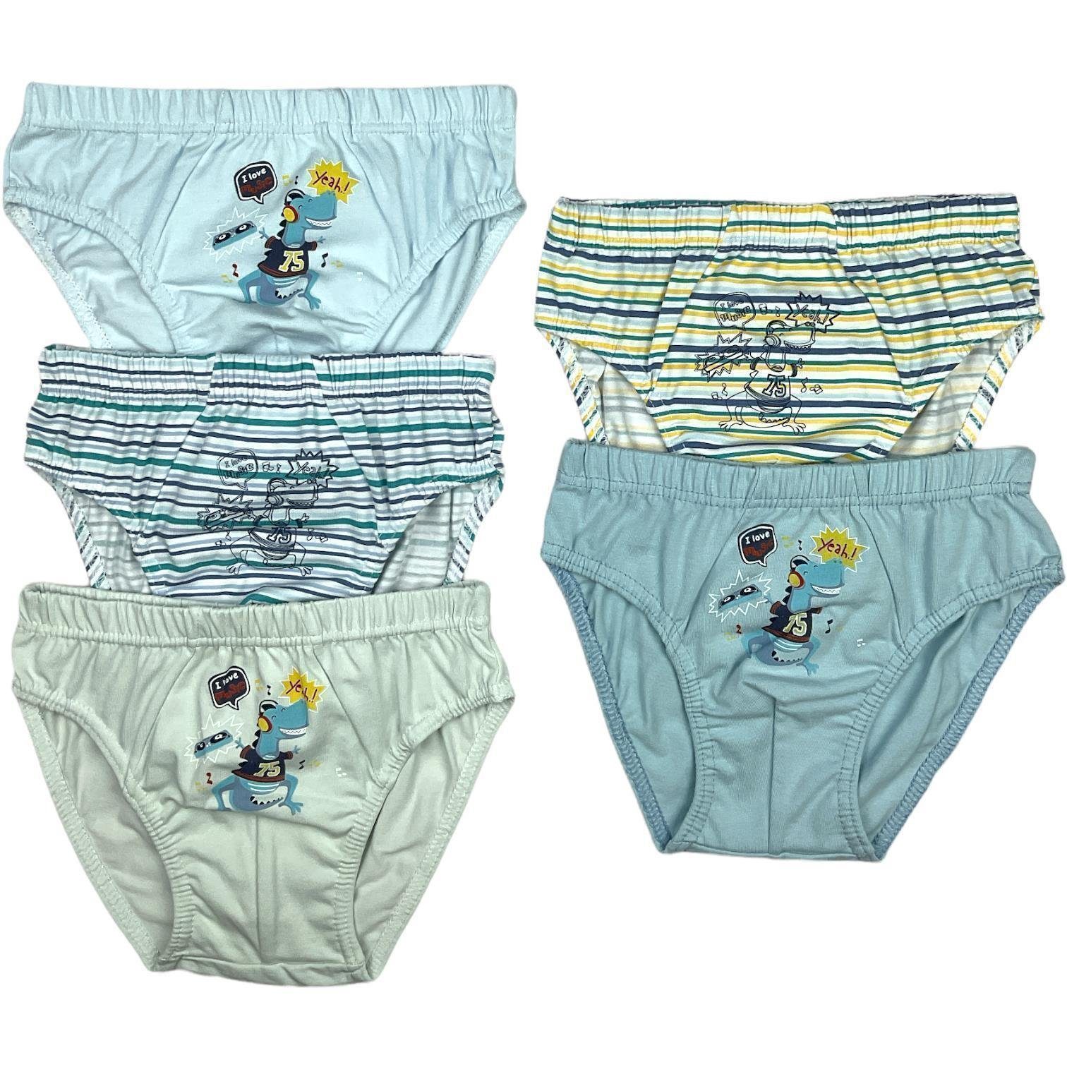 LOREZA Slip 10er Set Jungen Slips - Dino - Bunt (Set, 10-St)