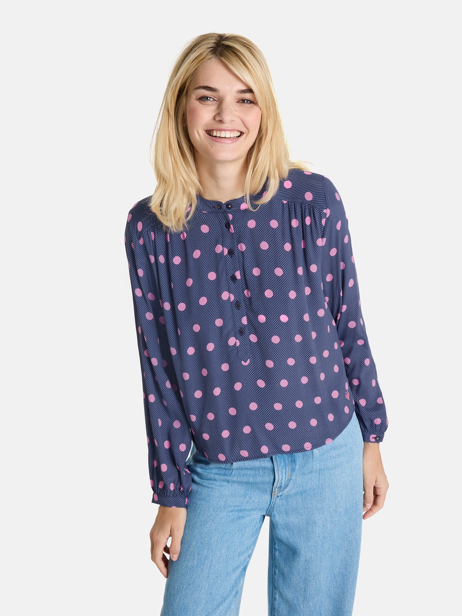 Lieblingsstück Langarmbluse EdiliaL mit Knopfleiste, gepunktet günstig online kaufen