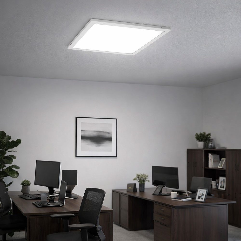 V-TAC LED Deckenleuchte, LED-Leuchtmittel fest verbaut, Tageslichtweiß, Einbaulampe Panel Deckenlampe LED Tageslichtleuchte Bürolampe L 59,5cm