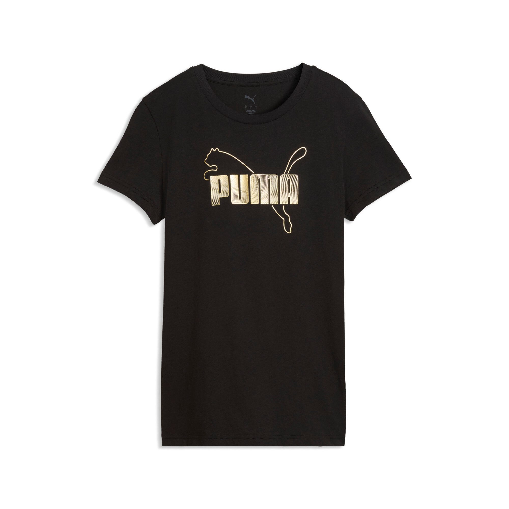 PUMA T-Shirt ESS LOGO LAB METALLIC TEE Regular Fit, mit Rundhalsausschnitt, aus Baumwolle