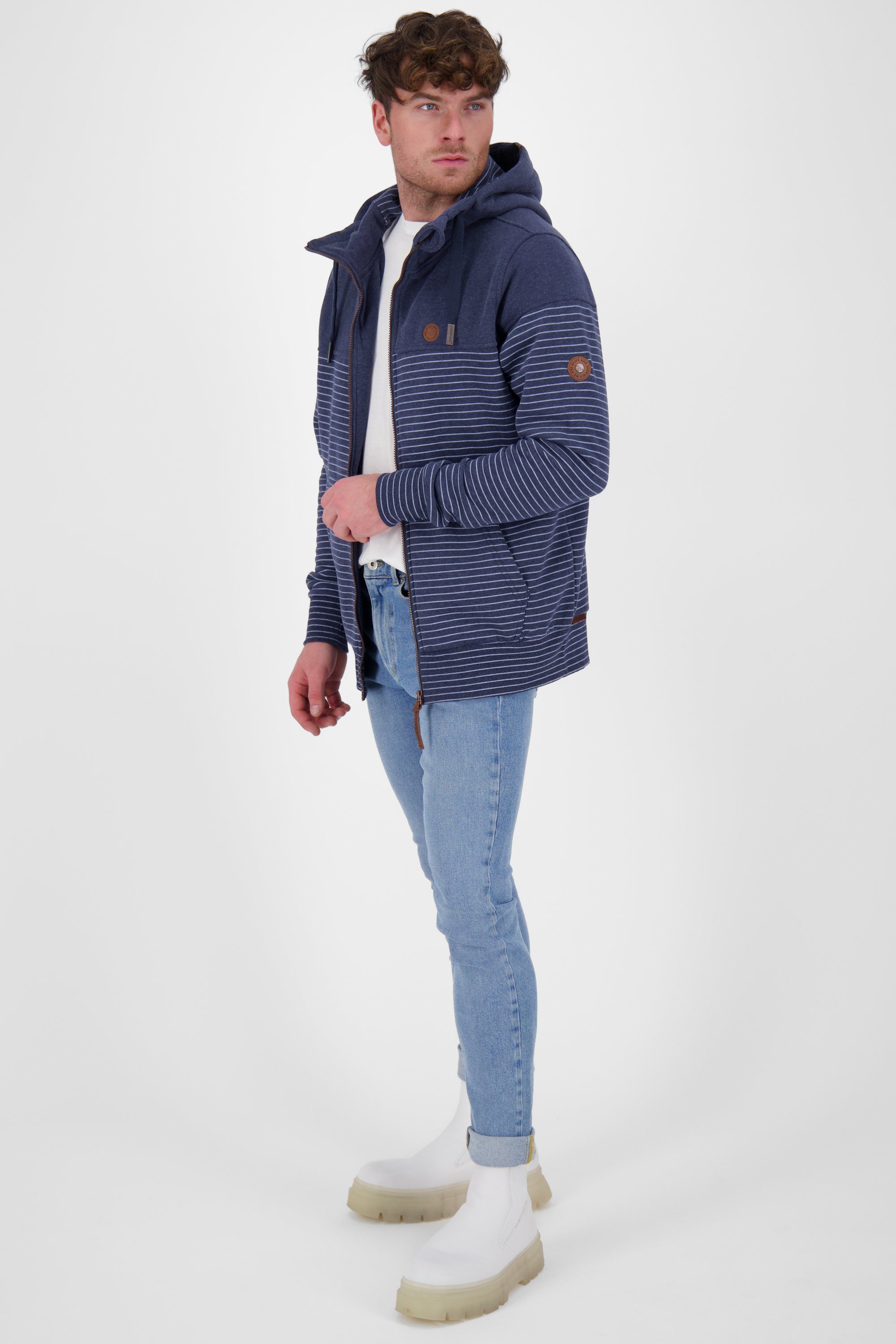 Alife & marine Sweatjacke Herren melange Kapuzensweatjacke Sweatjacket Kapuzensweatjacke, B HurricaneAK Kickin