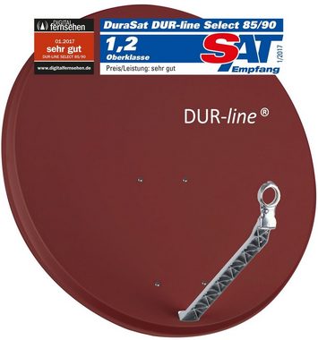 DUR-line DUR-line Select 85/90cm Rot Satelliten-Schüssel - 3 x Test + Sehr gut Sat-Spiegel