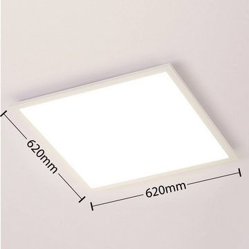 Arcchio LED Panel Lysander, dimmbar, LED-Leuchtmittel fest verbaut, Farbwechsel warmweiß / tageslicht, Metall, Aluminium, Kunststoff, weiß, (RAL 9016), 1 flammig, inkl.