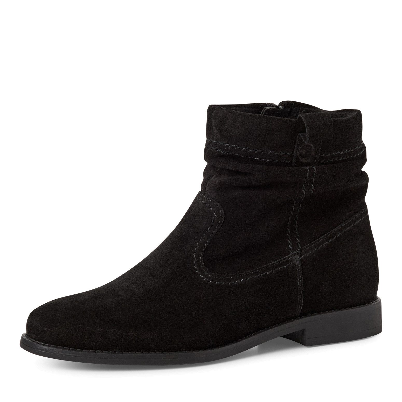 Tamaris Stiefelette Blockabsatz, Boots mit Falten im slouchy Look