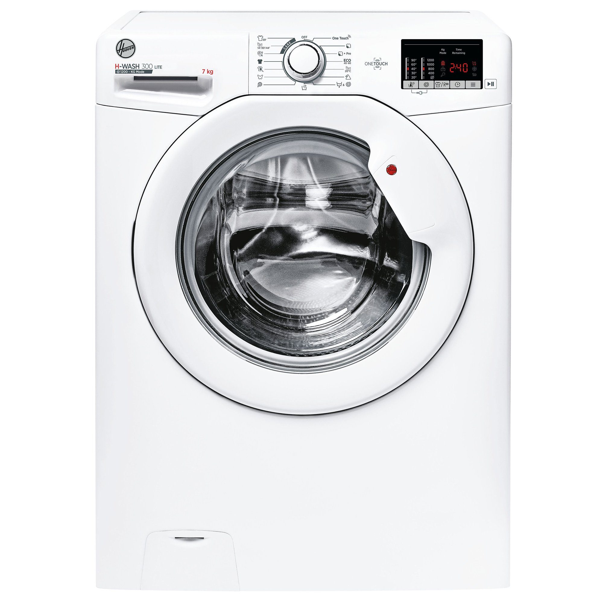 Hoover Waschmaschine H-WASH 300 Lite H3W4 272DA3/1-S, 7 kg, 1200 U/min, Symbolblende, NFC, Digitaldisplay, Mix-Power-System