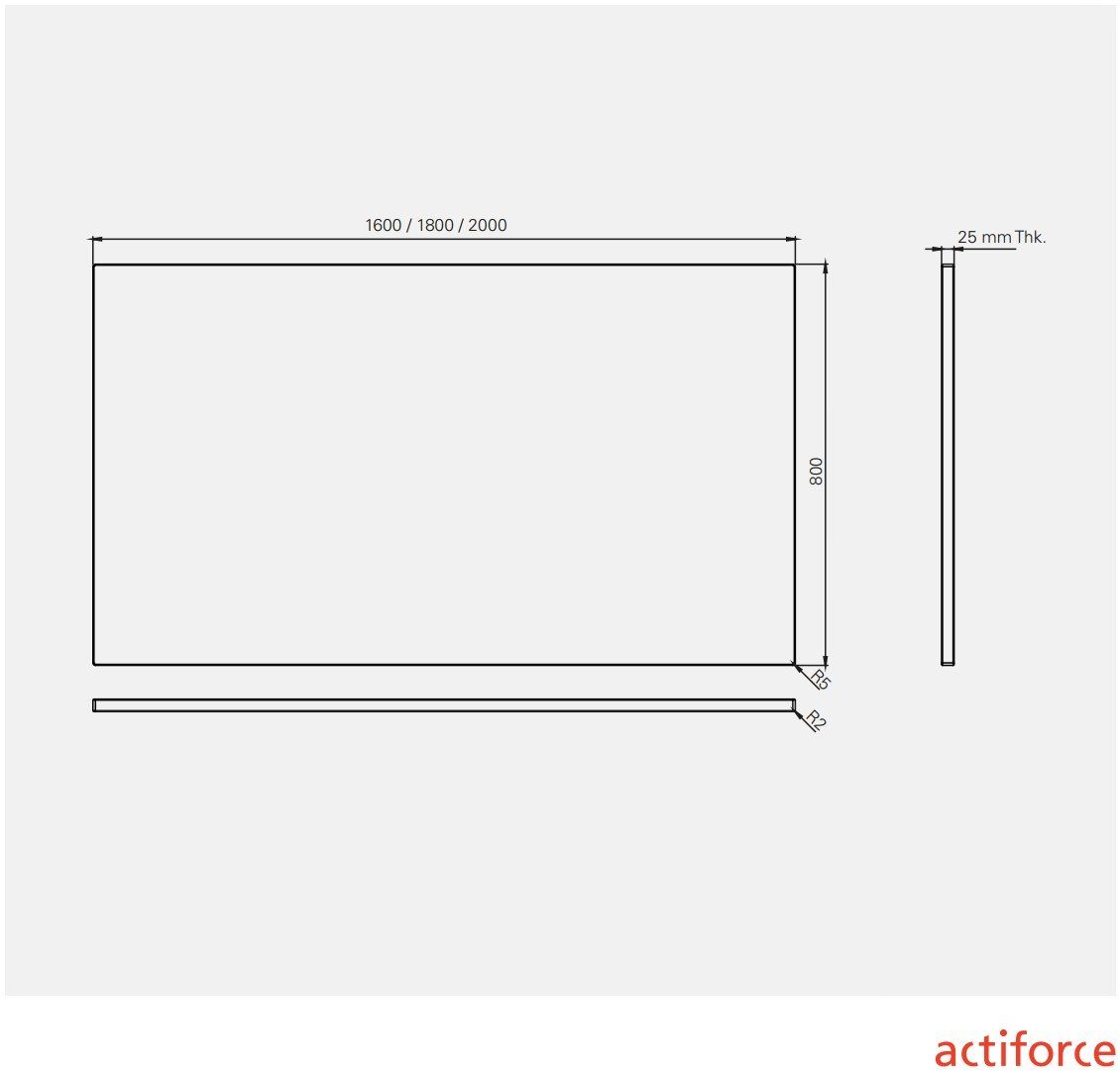 cm ohne Actiforce 67 (Hochwertige Eiche cm x Schreibtischplatte 160 cm Schreibtisch, Melaminbeschichtete 138 Arbeitsplatte 80 25mm x / starke Schreibtischplatte Bohrungen), Spanplatte Naturhell für x 67 / 80