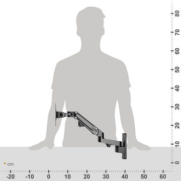 RICOO S4411 TV-Wandhalterung, (bis 27 Zoll, schwenkbar neigbar Monitor Wand Halter universal VESA 100x100 Gasfeder)