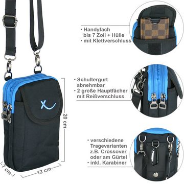 BAG STREET INTERNATIONAL Handytasche Kleine Herren Umhängetasche - Crossover Messenger Bag, auch als Gürteltasche tragbar
