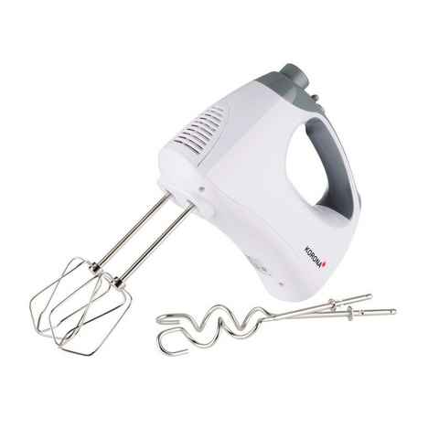 KORONA Handmixer 23011, XXL-Rührstäbe, Knethaken Handrührgerät, 300 Watt