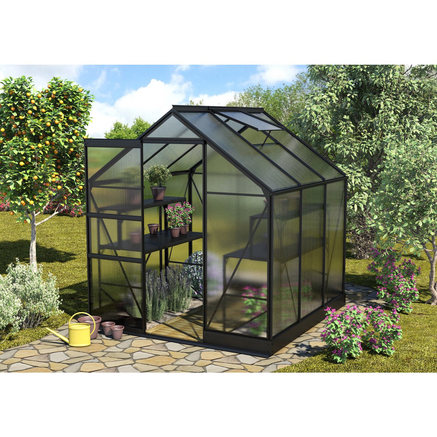 Vitavia Gewächshaus Apollo 3800 schwarz...