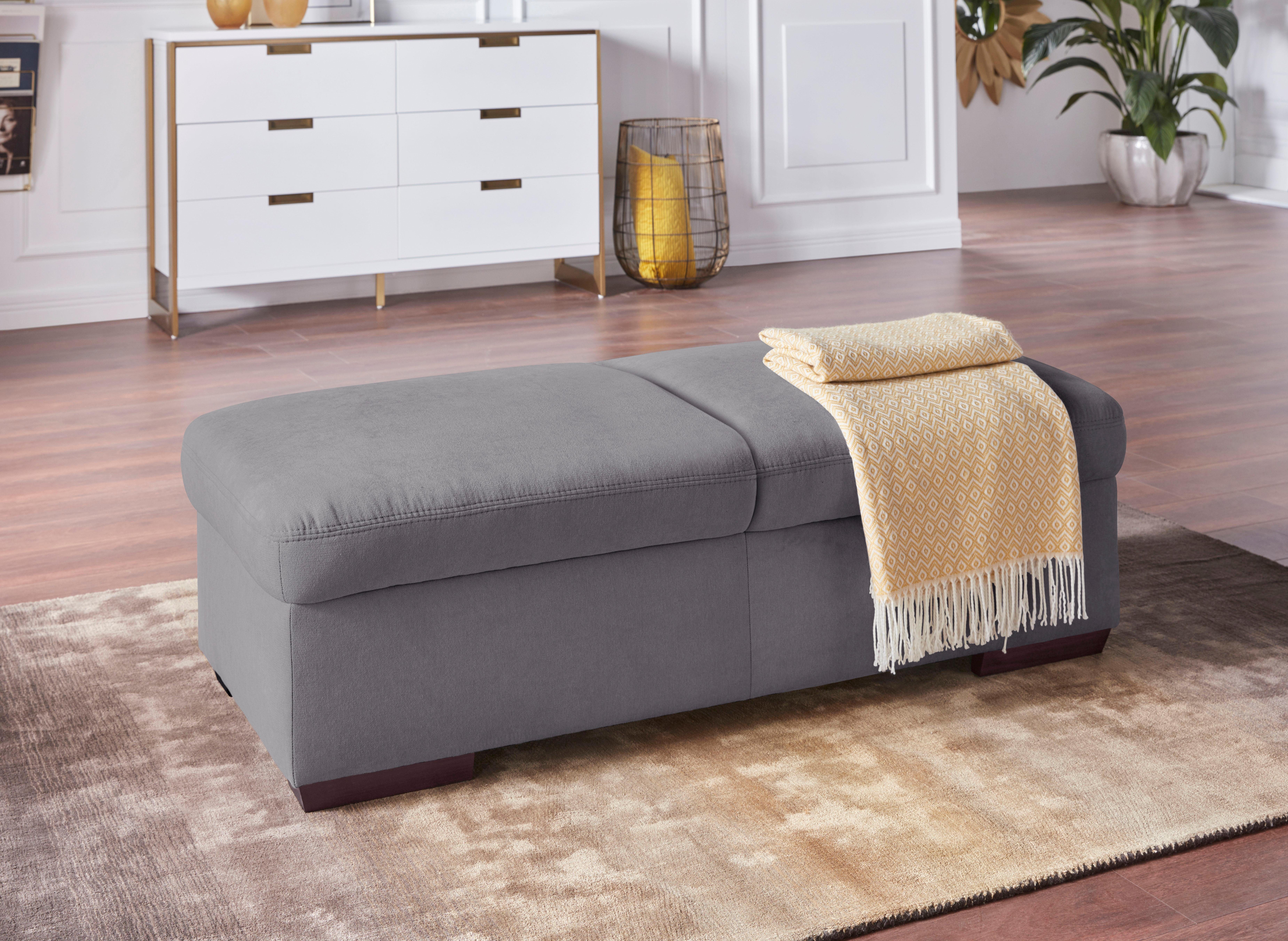 exxpo - sofa fashion Hocker Salerno, Bankhocker mit tollem Sitzkomfort, zeitlos und elegant