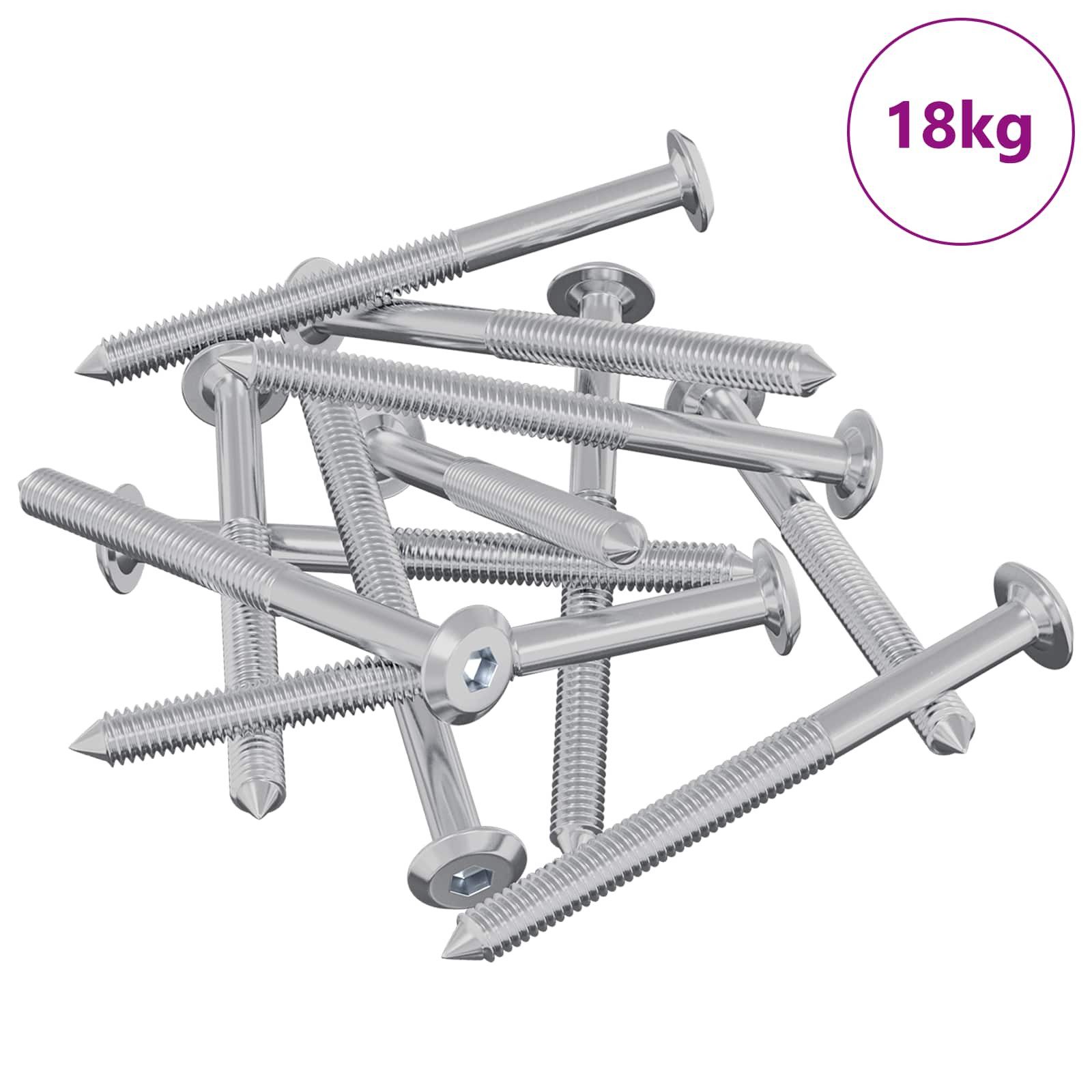 vidaXL Schraube Möbel-Schrauben 1400 stk. Silber Stahl, (1400 St)