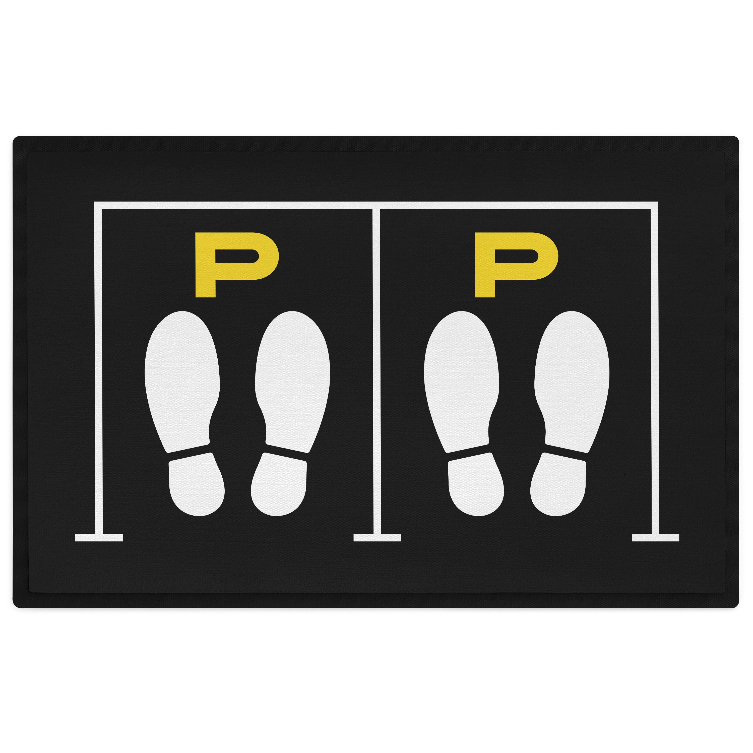 Trendation Fußmatte Schuhparkplatz Fußmatte Lustige Idee Fussmatte Parkplatz Innen Außenbe