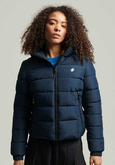 Superdry Steppjacke HOODED SPIRIT SPORTS PUFFER aus wasserabweisendem Material