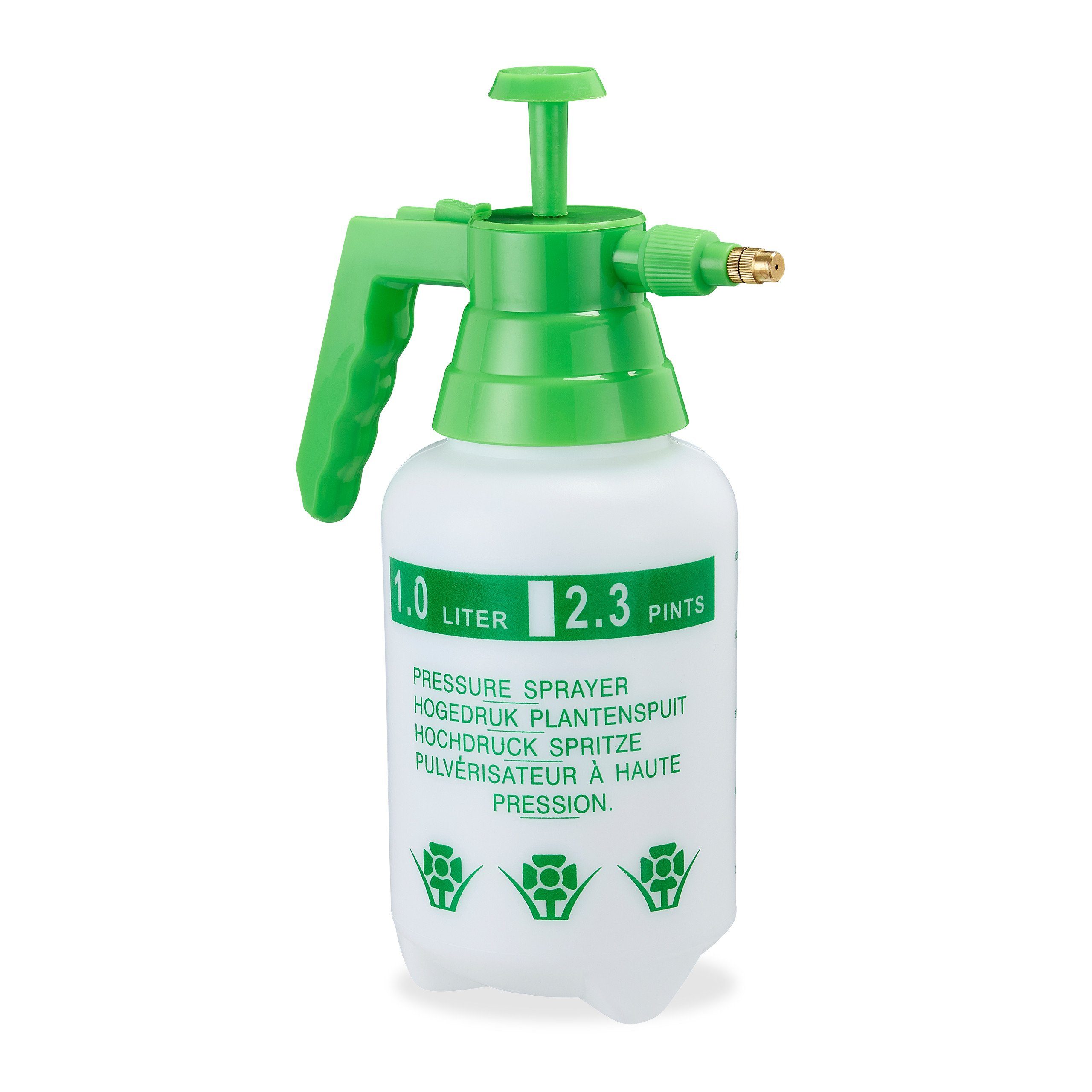 relaxdays Drucksprühgerät Pumpsprühflasche 1 Liter, (1-tlg)