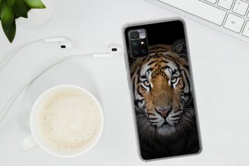 MuchoWow Handyhülle Tiger - Wildtiere - Porträt - Schwarz - Tiere, Phone Case, Handyhülle Xiaomi Redmi 10, Silikon, Schutzhülle