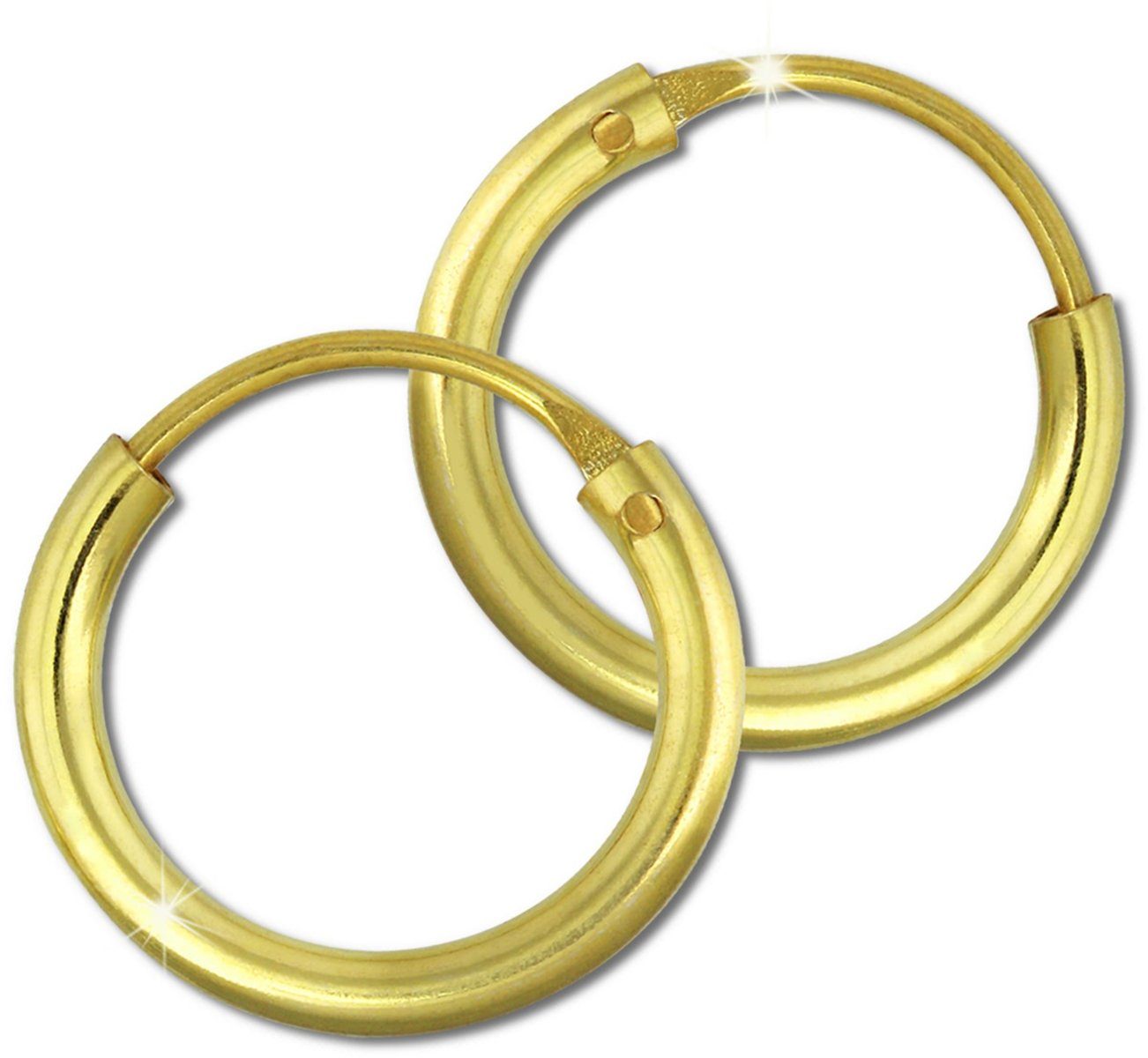 Damen gold Gelbgold Creolen Farbe: GoldDream - 333 Creolen Ohrring Paar Karat, Creolen 8 (Creolen), Gold 11mm GoldDream