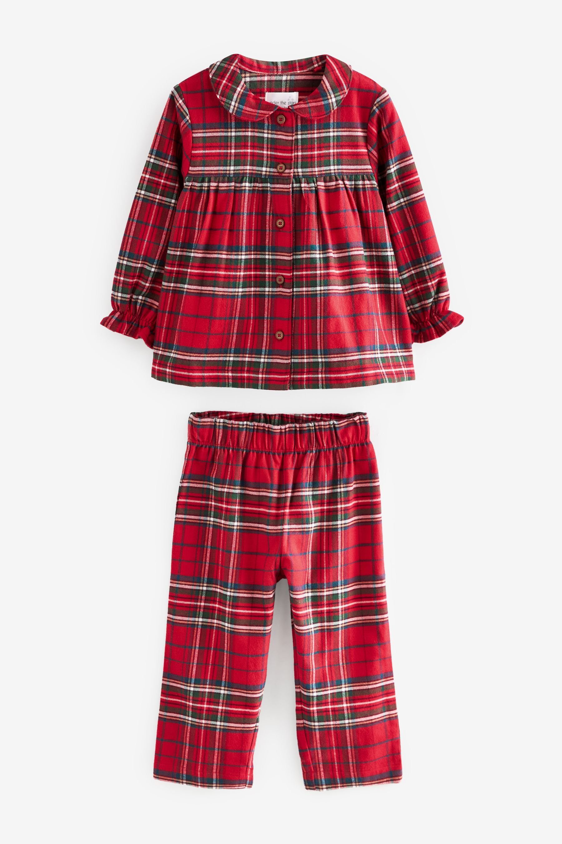 Next Pyjama Pyjama mit Knopfleiste (2 tlg) Red Check