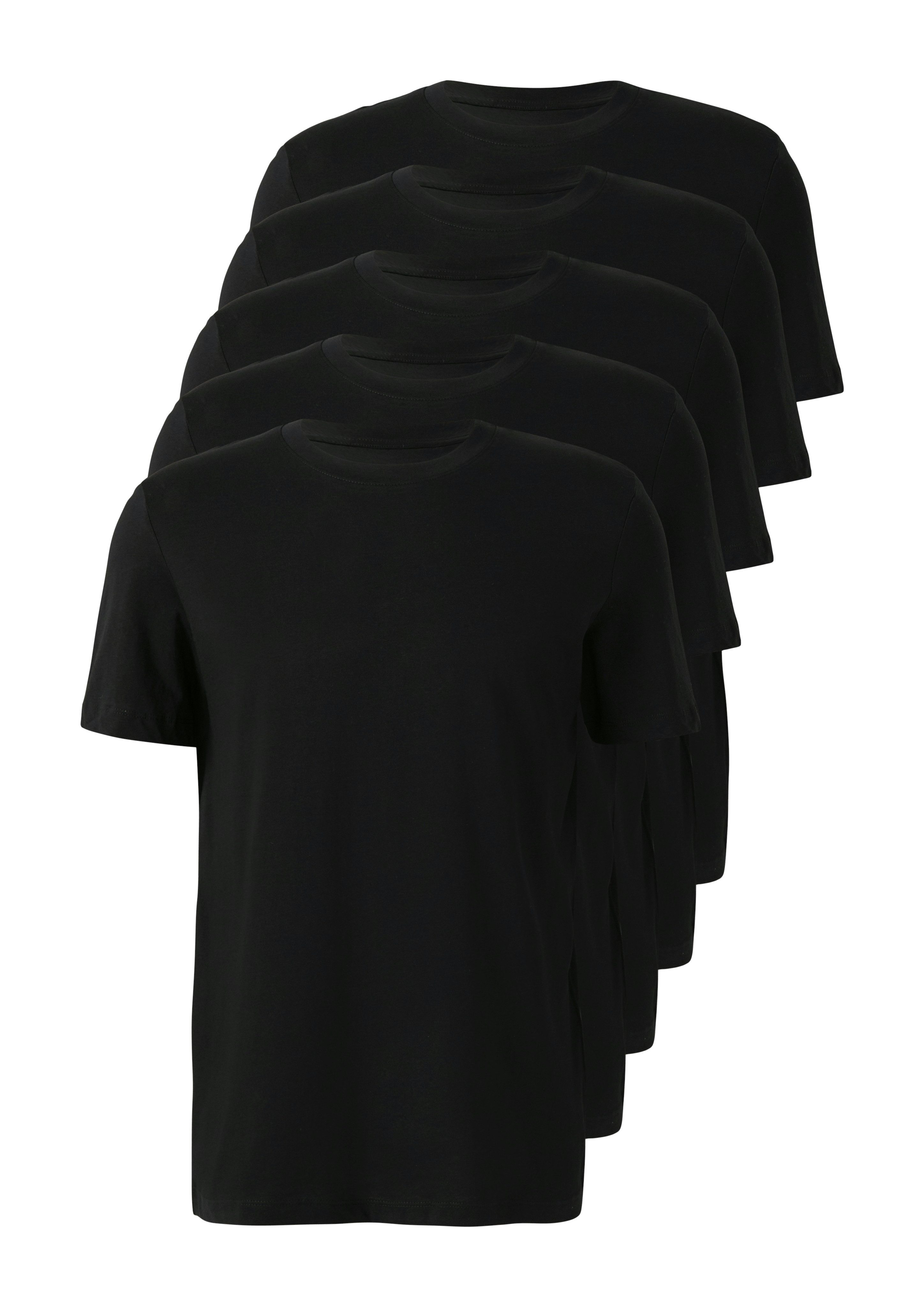 s.Oliver T-Shirt 5er Pack mit Rundhals