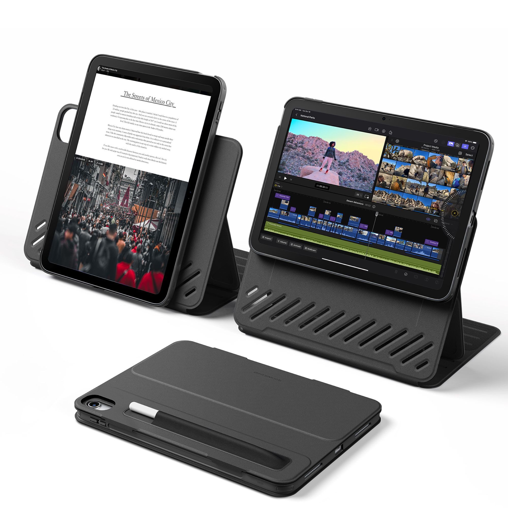 ESR Tablet-Hülle Shift Magnetic Case für das Apple iPad 11" (2025) & iPad 10,9" (2022), Erhöhter Kantenschutz, starke Magnete für stabielen Halt